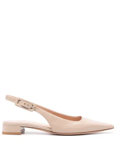 Gianvito Rossi Pointed-toe Slingback Pumps In Neutrals