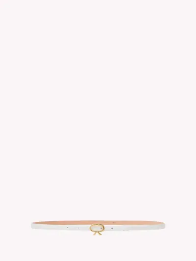 Gianvito Rossi Ribbon Belt In White