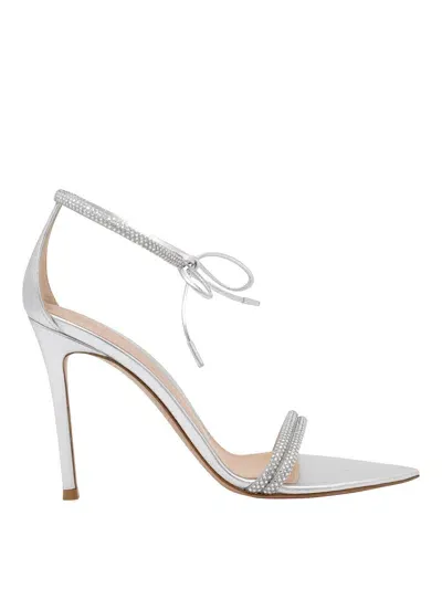 Gianvito Rossi Silver Leather Sandals