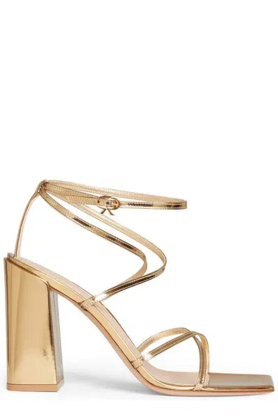 Gianvito Rossi Square In Gold