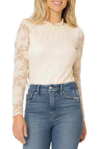 Gibsonlook Lace Bodysuit In Ivory