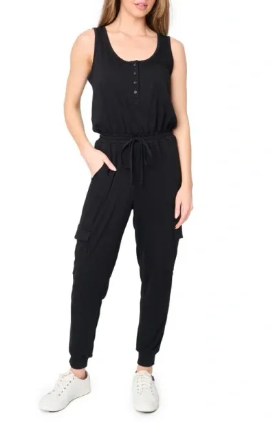 Gibsonlook The Luxe Essential Cargo Jumpsuit In Black