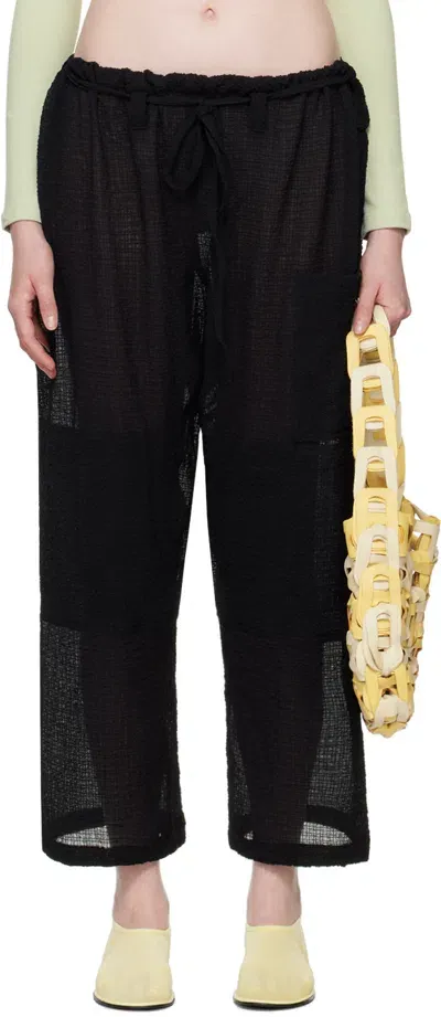 Gil Rodriguez Black Crinkle Lou Lounge Pants