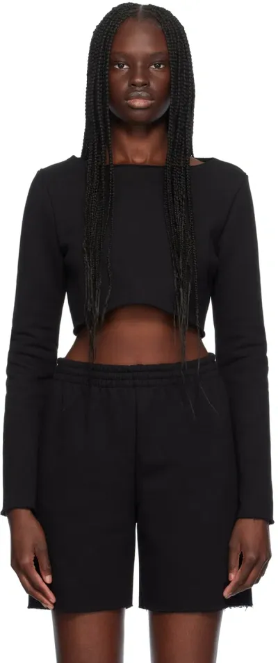 Gil Rodriguez Black Joanna Cropped Sweatshirt