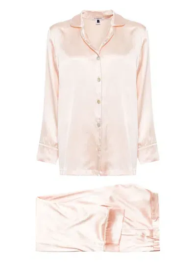 Gilda & Pearl Dressing Room Pyjama Set In  Blush/gold