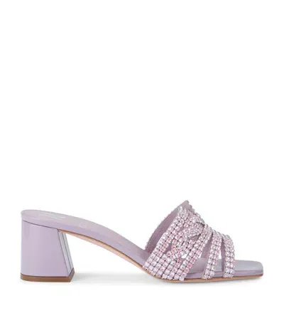 Gina Leather Embellished Utah Mules 55 In Pink