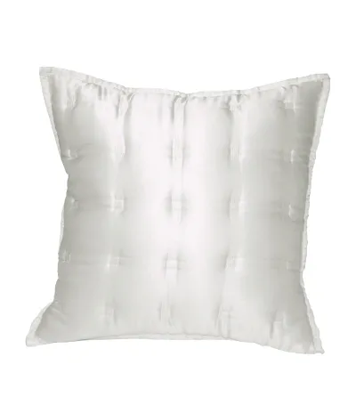 Gingerlily Silk Windsor Square Cushion In White