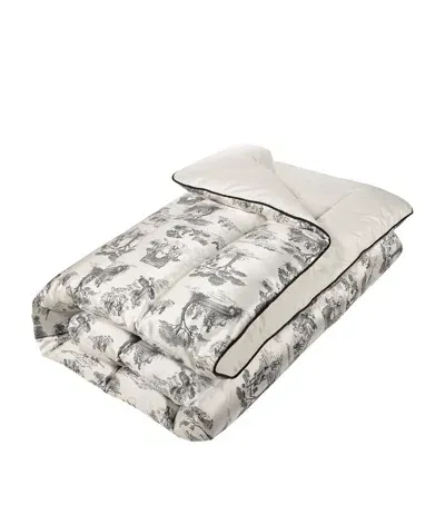 Gingerlily X Sheila Bridges Silk Harlem Toile King Eiderdown In Neutral