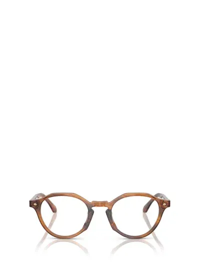 Giorgio Armani Eyeglasses In Striped Honey