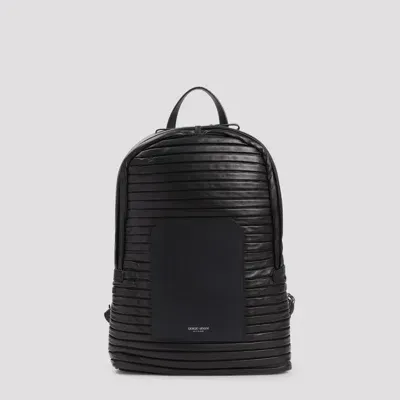 Giorgio Armani Backpack In Nero