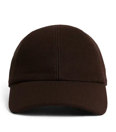 Giorgio Armani Baseball Cap In Brown