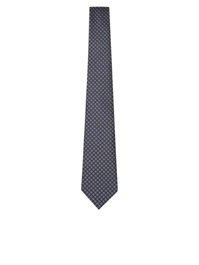 Giorgio Armani Blue Patterned Silk Tie