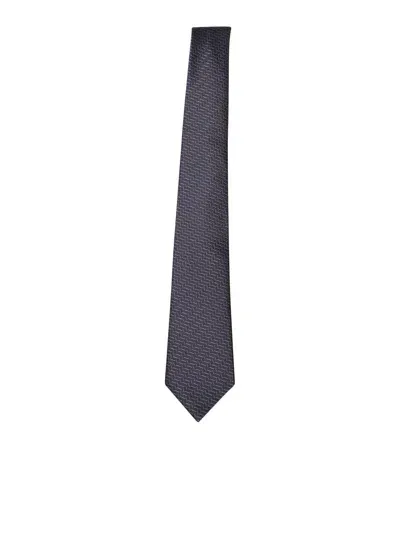 Giorgio Armani Blue Woven Jacquard Tie