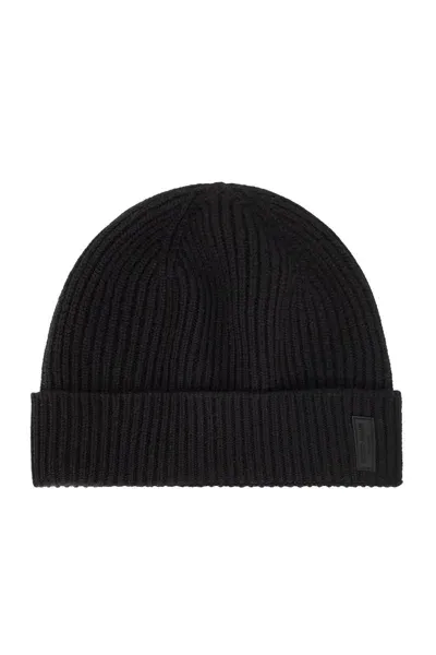 Giorgio Armani Cashmere Beanie With Logo In Black