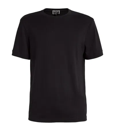 Giorgio Armani Cashmere Short-sleeve Sweater In Black