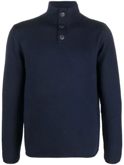 Giorgio Armani Crew-neck Pullover Jumper In Blue