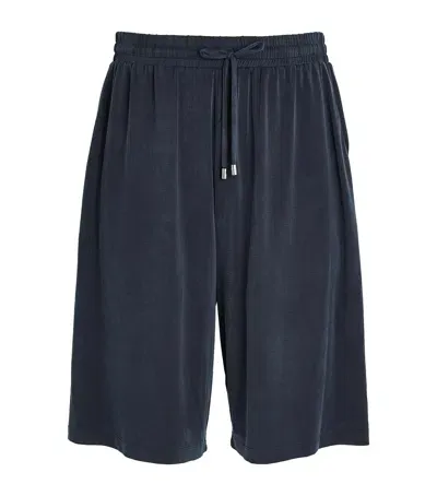 Giorgio Armani Drawstring Bermuda Shorts In Blue