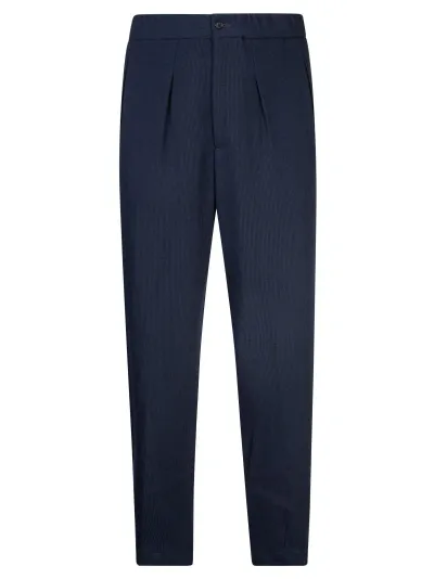 Giorgio Armani Elastic Waist Knit Trousers In Multicolor