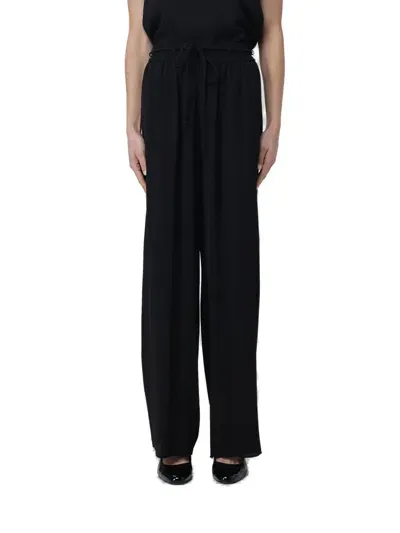 Giorgio Armani Elasticated-waist Drawstring Trousers  In Black