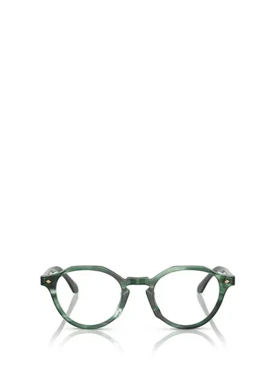 Giorgio Armani Eyeglasses In Striped Green