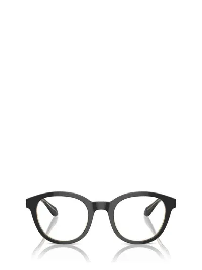 Giorgio Armani Eyeglasses In Top Black / Transparent Orange