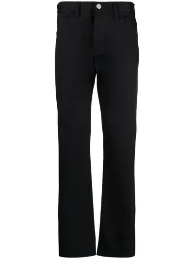 Giorgio Armani Fiver-pocket Straight-leg Trousers In Blue