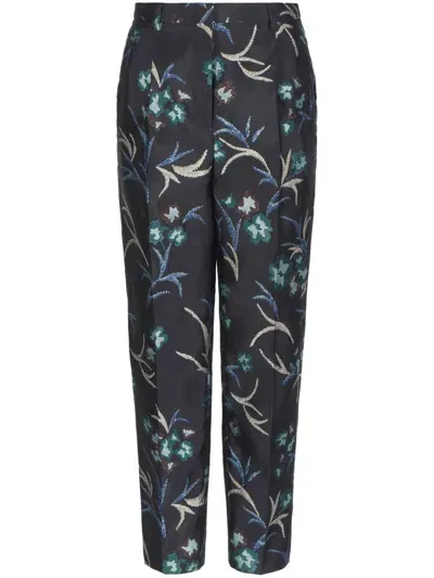 Giorgio Armani Floral-print Straight Trousers In Pattern