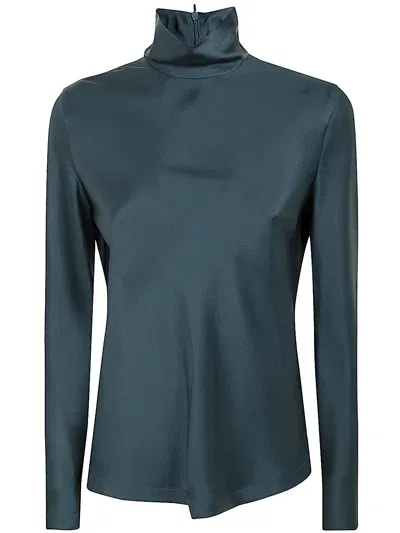 Giorgio Armani High Neck Shirt In Verde