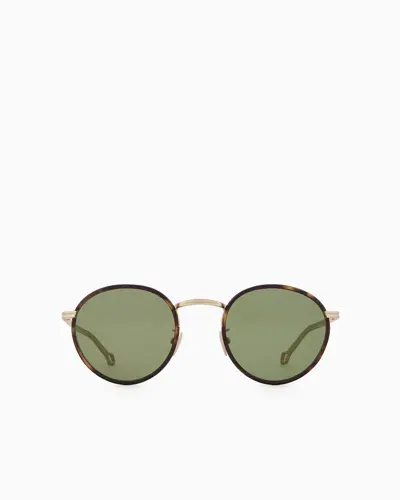 Giorgio Armani Men's Round Sunglasses In Gold