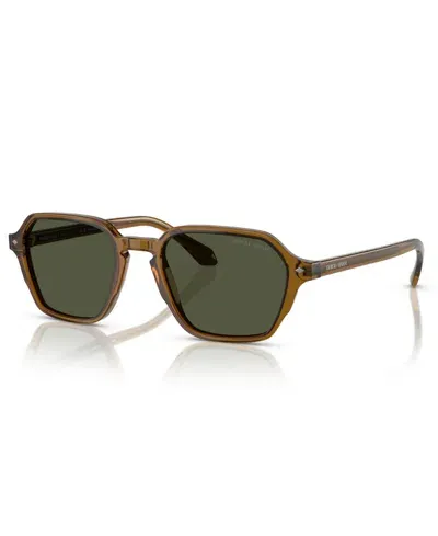 Giorgio Armani Rectangle-frame Sunglasses In Green