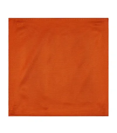 Giorgio Armani Mulberry Silk Pocket Square In Orange