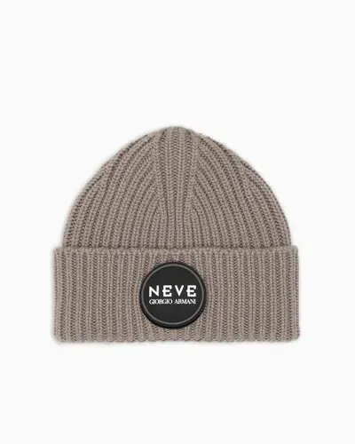 Giorgio Armani Neve Cashmere Beanie Hat In Brown