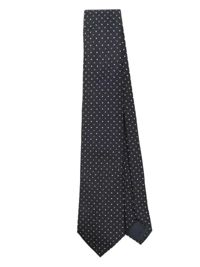 Giorgio Armani Polka-dot Tie In Blue