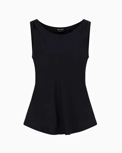 Giorgio Armani Pure Silk Top In Black