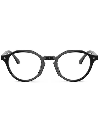 Giorgio Armani Round-frame Glasses In 黑色