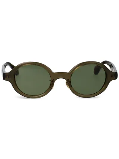 Giorgio Armani Round-frame Sunglasses In グリーン