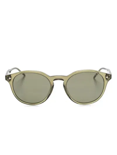 Giorgio Armani Round-frame Sunglasses In Green