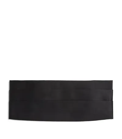 Giorgio Armani Silk Cummerbund In Black