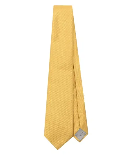 Giorgio Armani Silk Tie In Gold