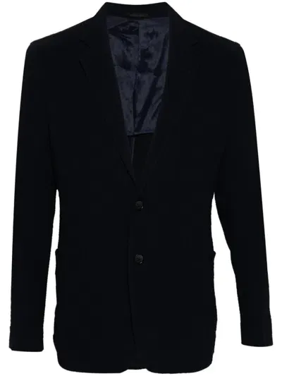 Giorgio Armani Single-breasted Blazer In 蓝色