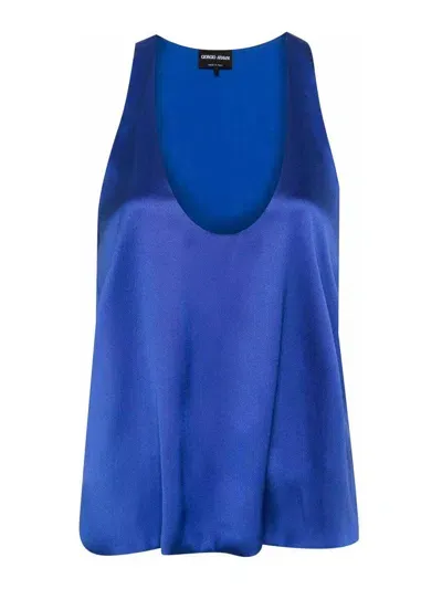 Giorgio Armani Sleeveless Top In Azul