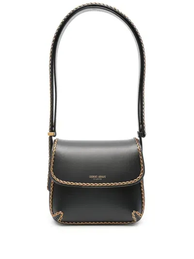 Giorgio Armani Small La Prima Shoulder Bag In Black