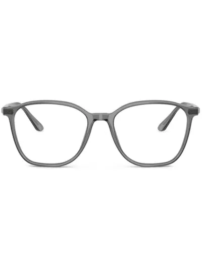 Giorgio Armani Square-frame Glasses In Grey