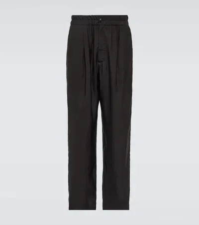 Giorgio Armani Straight Pants In Schwarz