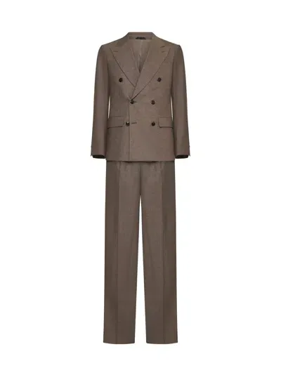 Giorgio Armani Suit In Taupe