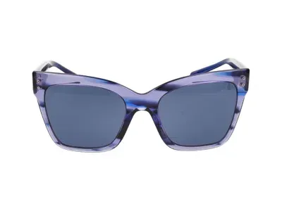 Giorgio Armani Sunglasses In Striated Blue