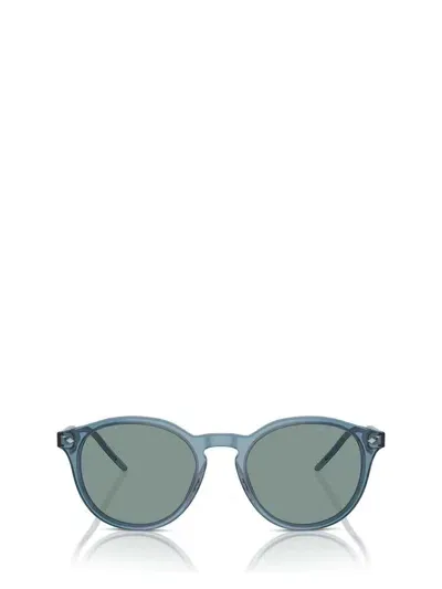 Giorgio Armani Sunglasses In Transparent Blue