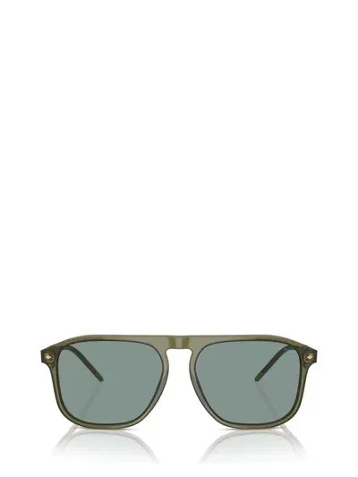 Giorgio Armani Sunglasses In Transparent Green