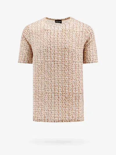 Giorgio Armani T-shirt In Cream