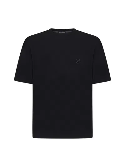 Giorgio Armani T-shirt With Logo In Black